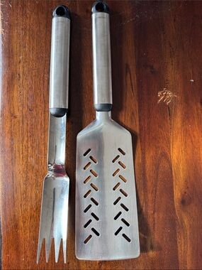 Hoffritz German Stainless Steel Angle Slotted Spatula and Fork